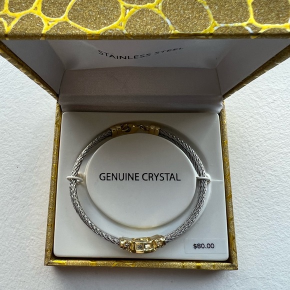 Women’s stainless steel bracelet with crystal - Picture 4 of 6